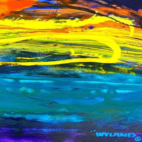 Untitled Abstract by Wyland Original