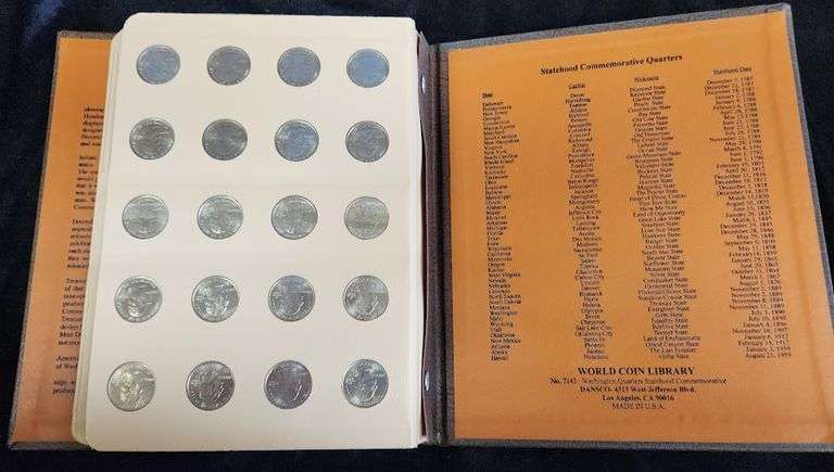 1999-2008 P&D Complete Statehood Quarters Dansco Album