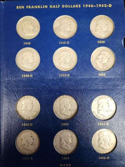 1948-1963 Complete Franklin Half Dollar Album