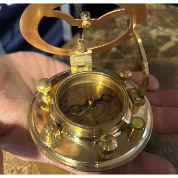 Brass and Copper Sundial Compass