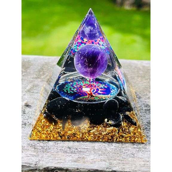 Orgone Amethyst Crystal Pyramid