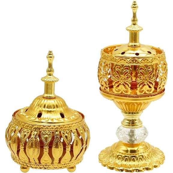 Set of 2 Arabic Incense Burners