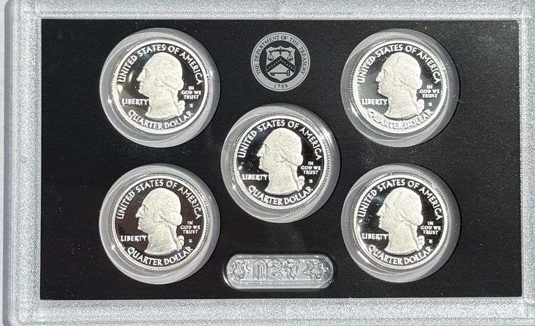 2020 US Silver Quarters  Proof Sets Nice cameo sets with box and paper in US Mint issue boxs