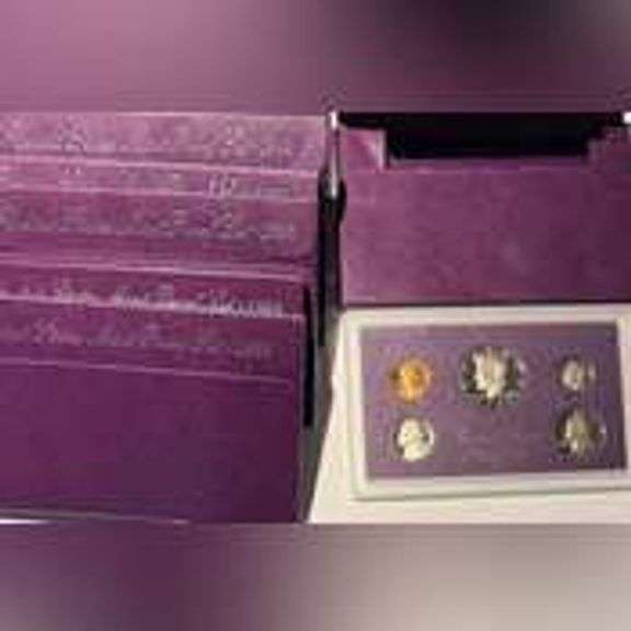 Run of 1984-88 Red Box US Proof Sets