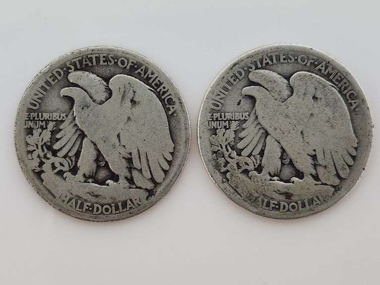 1917 & 1918 D Walking Liberty Half Dollars