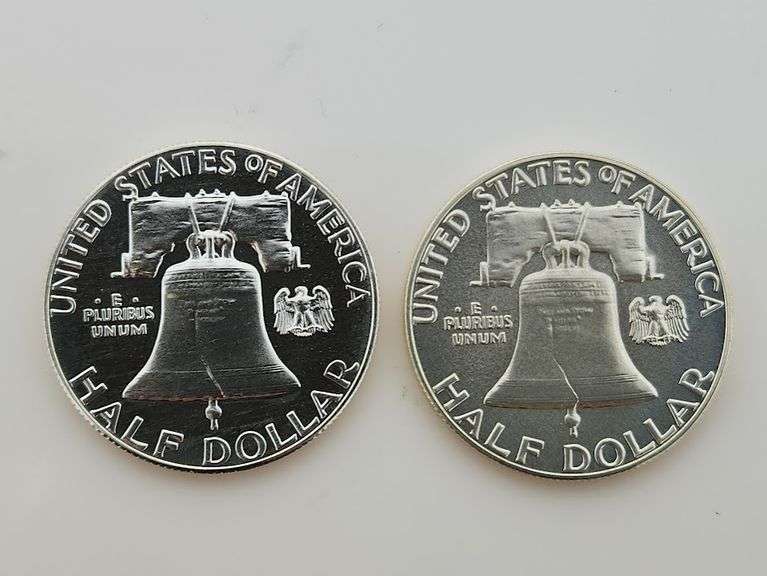 1961 & 1962 Proof Franklin Half Dollars, UNC