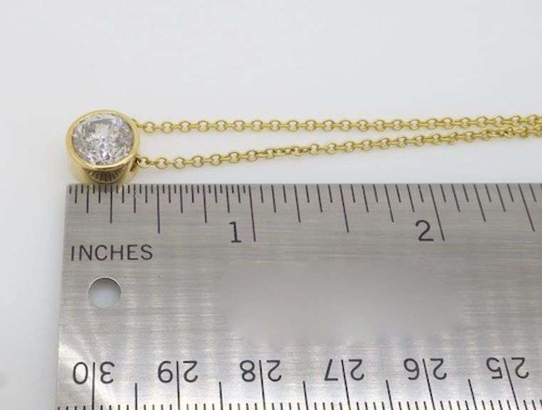 3.05CT Earth Mined Diamond Solitaire Pendant Necklace