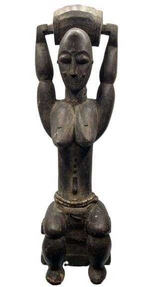 Vintage/Antique Carved Wooden Ebrie Female Figure