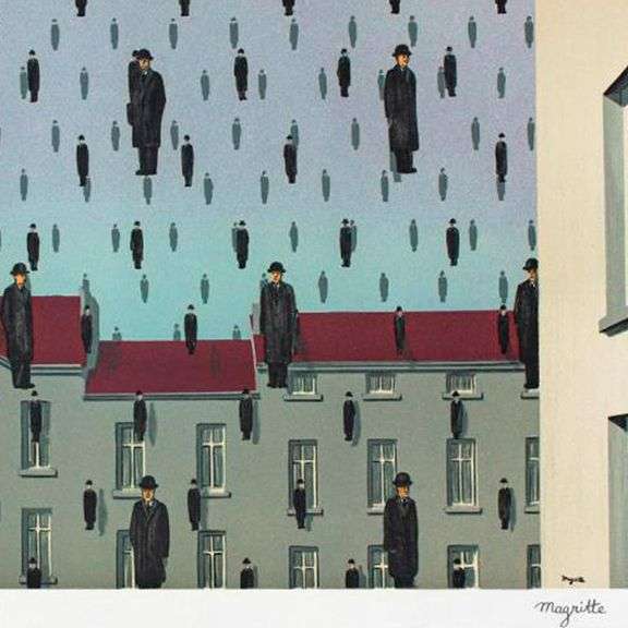 Golconda by Magritte (1898-1967)