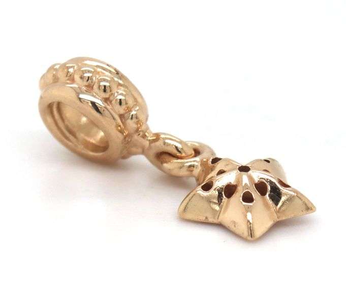 14kt Yellow gold Pandora diamond brilliant star charm