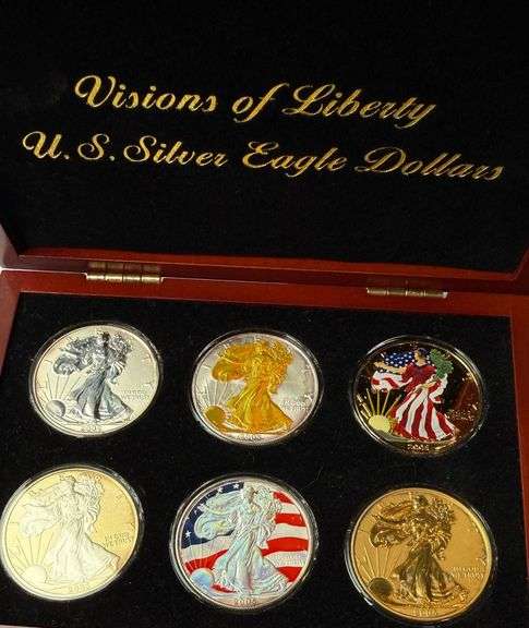 Visions of Liberty US Eagle Silver Dollars. Postal Comm Society Issue