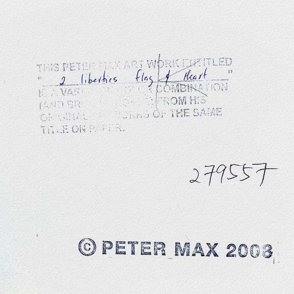 2 Liberties, Flag and Heart by Peter Max