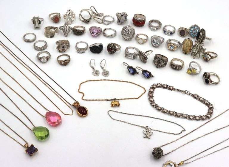 Big Group lot of vintage 925 sterling silver mixed jewelry