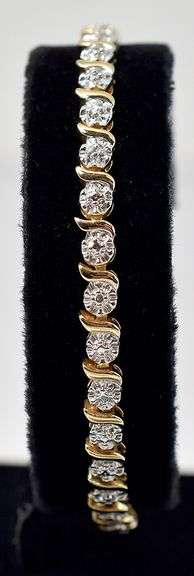 Diamond Bracelet in Vermeil Sterling Silver