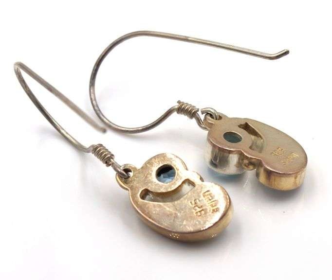 2 Pairs of Signed Sejan 925 sterling silver dangle earrings