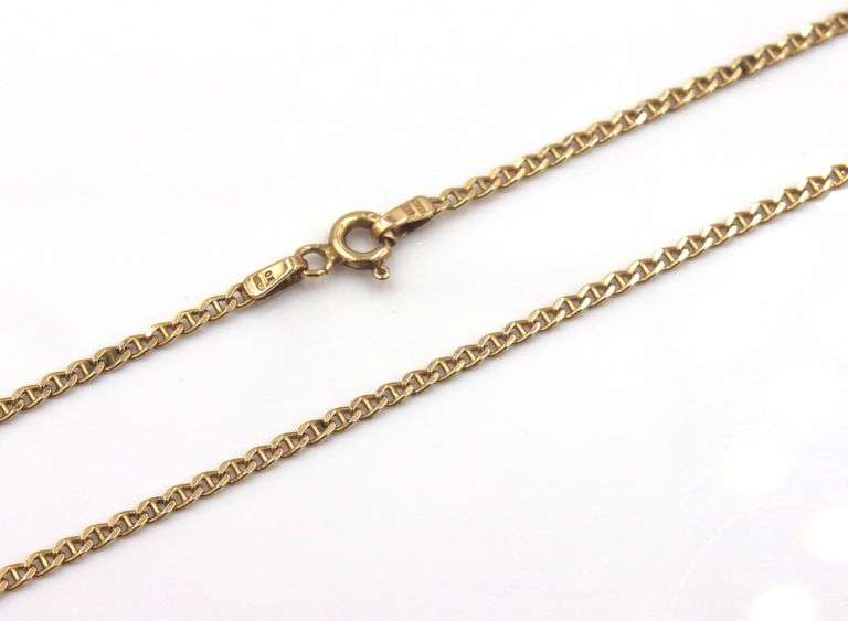Strong 24" 14K YG Anchor Link Necklace
