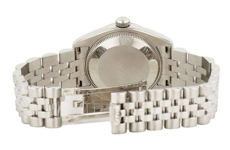 Rolex Date just 178274, 31MM, Aftermarket Diamond Black Dial, Ladies Watch