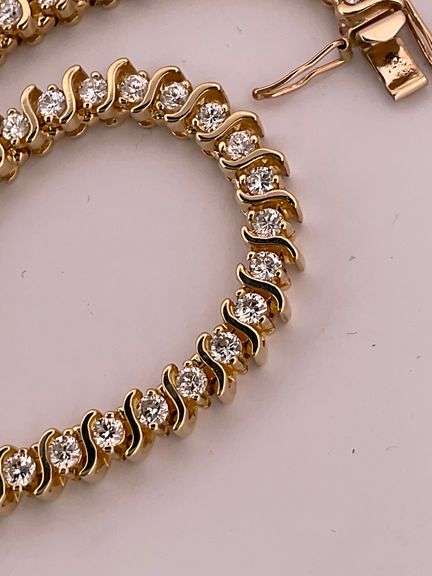 CERTIFIED BRAND NEW 14K YELLOW GOLD TENNIS BRACELET 4.75 CARATS