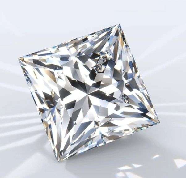 Dazzling 5.95 Ct Fancy Princess Cut Lab Simulated Diamond Solitaire