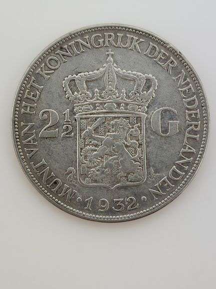 1932 Netherlands 2 1/2 Gulden