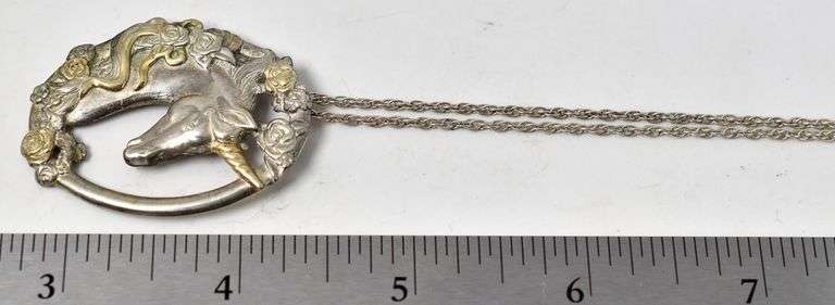 Unicorn Pendant Necklace in Sterling Silver