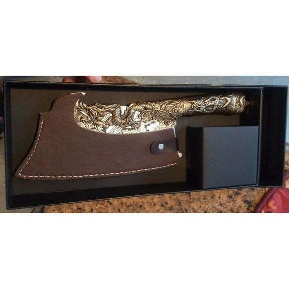 Hand-Forged Dragon Cleaver Knife