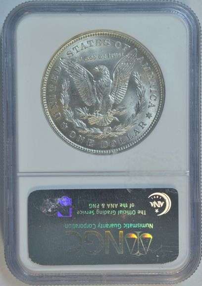 Near Gem BU 1921 Morgan Silver Dollar. NGC MS64