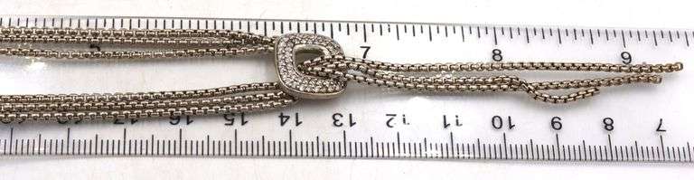 David Yurman waterfall lariat tassel with diamonds
