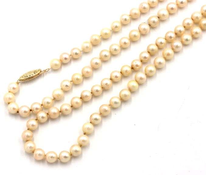 6.5-7mm Fresh water pearl strand necklace