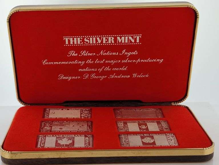 The Silver Mint - The Last Producing Nations Ingots / 20g Gram Set Of 6 Bars