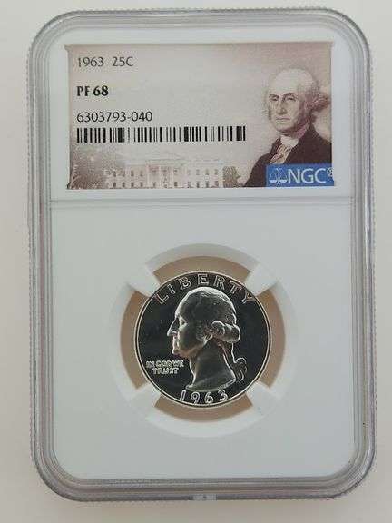 1963 Washington Quarter, NGC PF 68 NGC