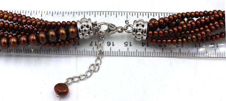 Honora pearl multi strand twisted necklace
