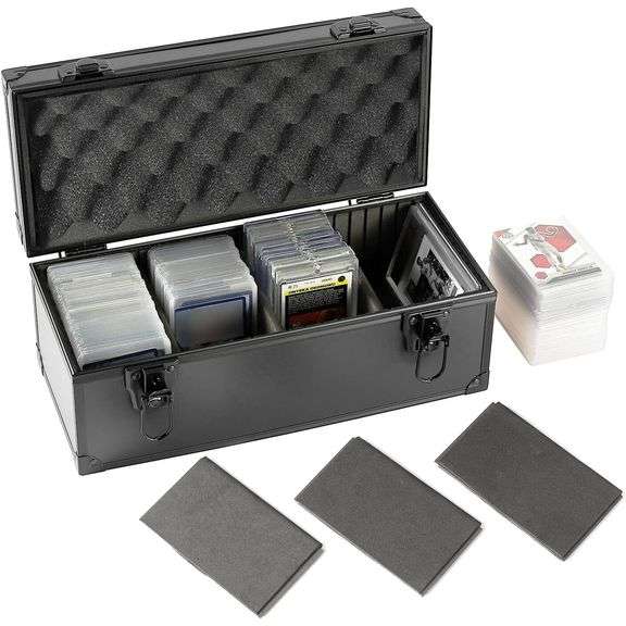 Card Storage Box with Adjustable Dividers Holds 300 Cards