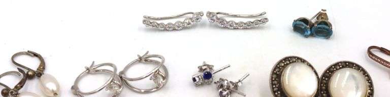 Group lot of Vintage 925 sterling silver earrings