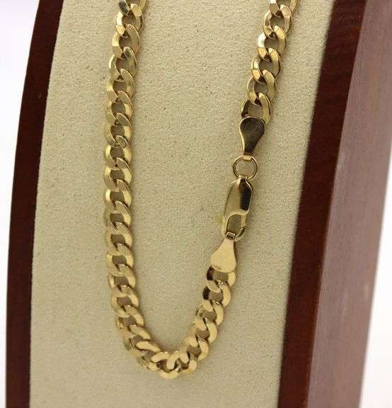 10kt Yellow gold Curb link chain necklace