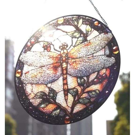 Dragonfly Stained Glass Suncatcher