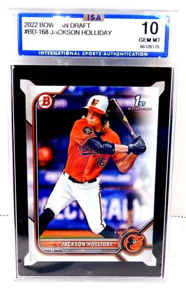 Jackson Holiday 2022 Bowman Draft Baseball Card, 10 Gem-MT