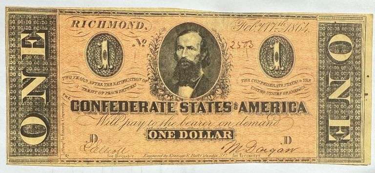 $1 Feb 17 1864 Series CSA Note