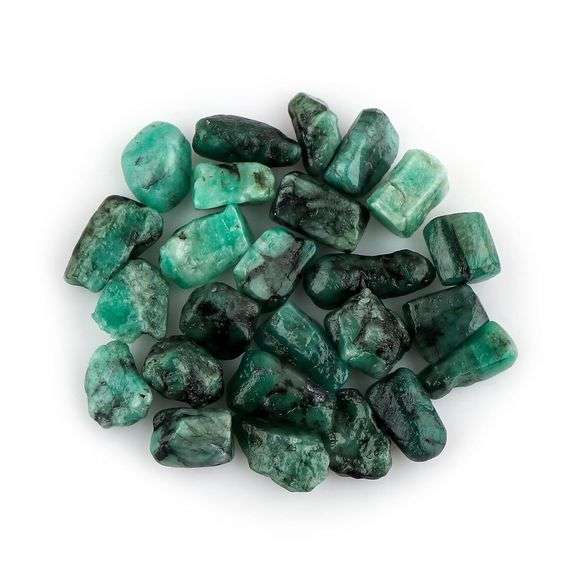 Lot of 25 Natural Emerald Raw Crystals