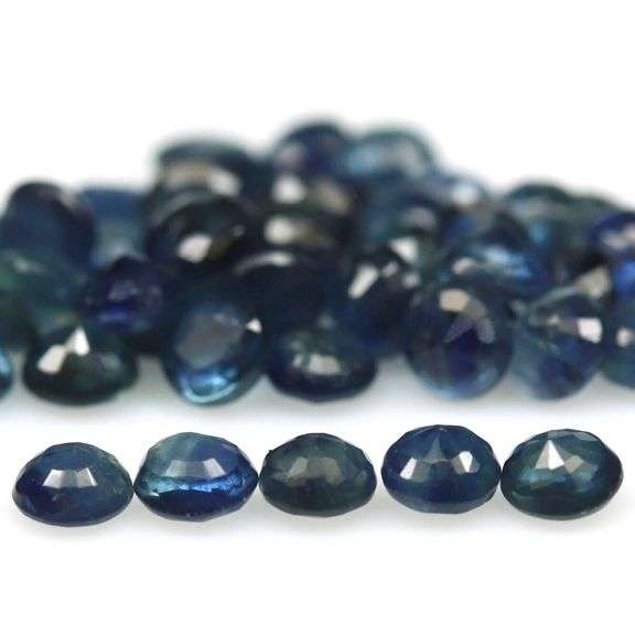 Glistening 7.61ct deep blue Sapphire set