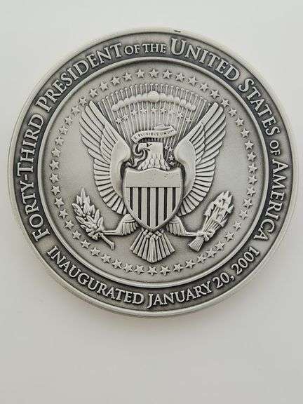 2001 George W. Bush 7.15 OZT. 999 Silver Medal - Medalcraft Mint 15/500