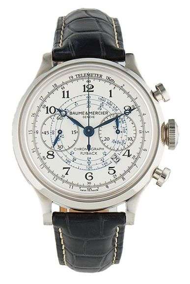 Baume & Mercier Capeland Flyback 65689, 44MM, White Dial, Men’s Watch