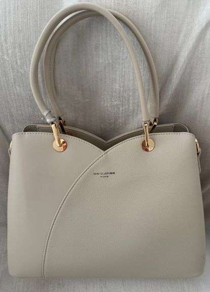 Off-white Color Hand Bag by David Jones Paris