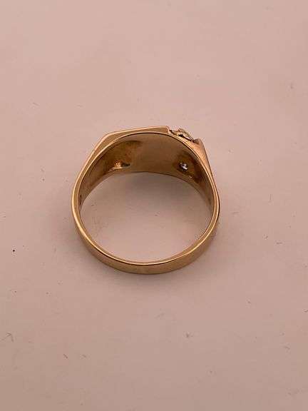 MEN'S 14K YELLOW GOLD DIAMOND RING