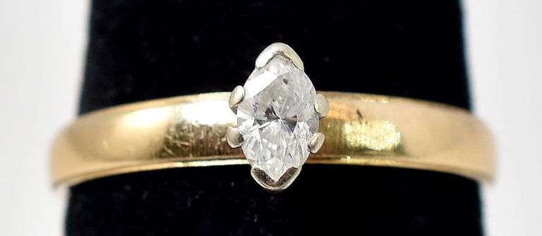 Simply Elegant 14K Yellow Gold Solitaire Diamond Ring