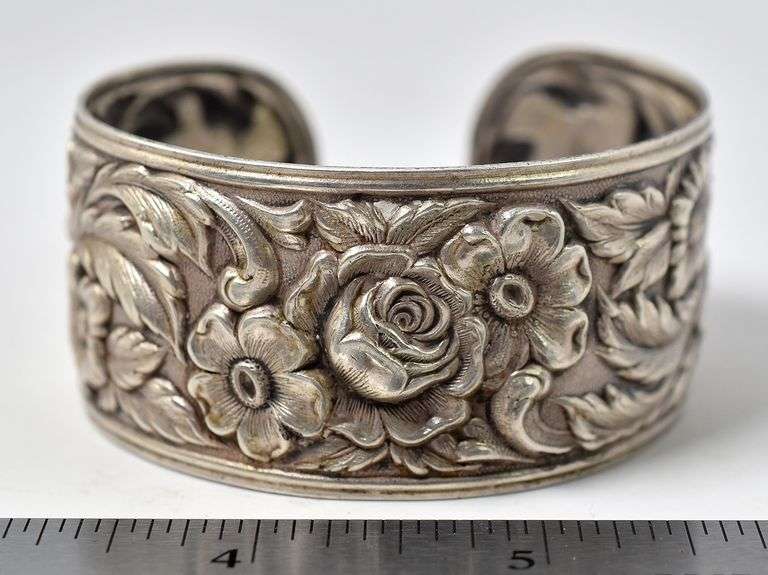 S. Kirk & Son Flowerily Cuff Bracelet in Sterling Silver