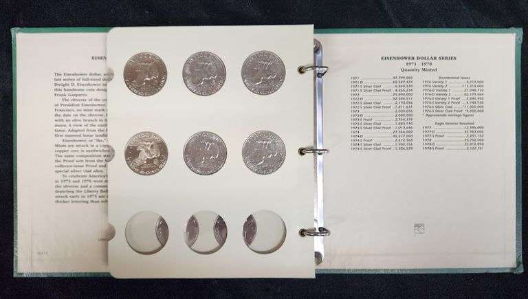 1971-1978 (P, D, S) Complete Ike $ Set Including Silver & Proofs