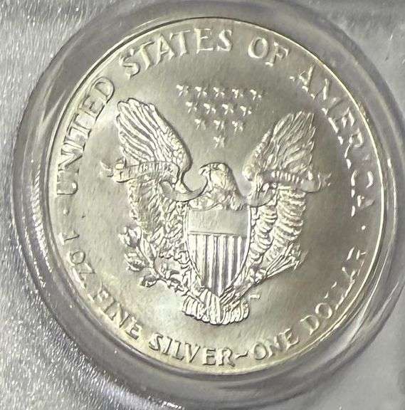 Frosty 1998 PCGS MS 68 First Strike Silver Eagle.