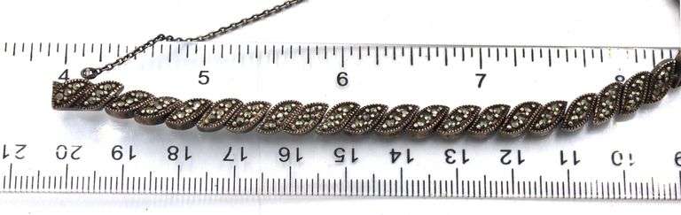 Group lot of 5 vintage 925 sterling silver bracelets