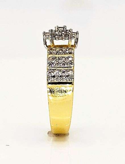 Yellow Gold Plated  2.75 Ct Lab Simulated Diamond Ring
